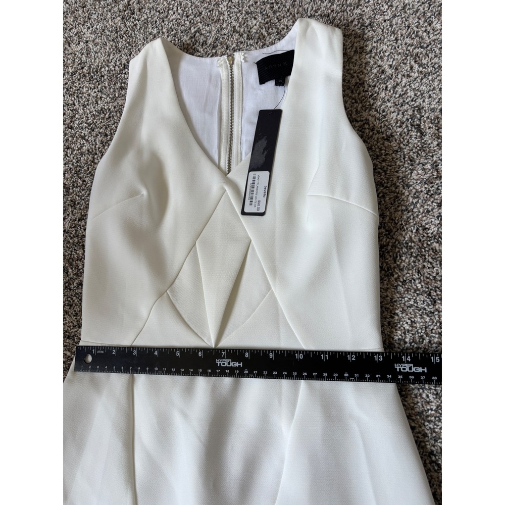 Aryn K Boutique White Bridal Geometric Fit and Flare Dress Size XS - Picture 10 of 14